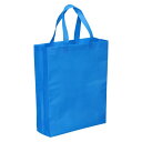 PATIKIL 38x30cm 再利用可能なギフトバッグ 10個 縦型 不織布 食料品のトートバッグ 旅行収納用 スカイブルー