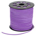 PATIKIL 100ヤード×2.6mmフェイクスエードレザーコード ブレスレットネックレスビーズ作りDIYクラフト用レザーレースストリング パープル