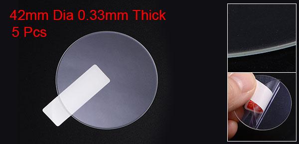 時計ガラススクリーンプロテクター 42 mm バイオレット強化ガラス 高AL アンチグレア 9H硬度 2.5D アンチスクラッチ 防爆 スマートウォッチ画面保護フィルム 5個