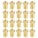 ブラスノズル 0.25mm 3Dプリンタ 押出機ノズルヘッド M6スレッド 3Dプリンタ ノズル 1.75 mm押出機 プリント ブラス 20個入り