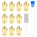 ブラスノズル ノズルクリーニング針 0.3 mm 3Dプリンタ 押出機ノズルヘッド M6スレッド 3Dプリンタ ノズル 1.75 mm押出機 プリント ブラス ...