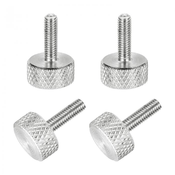4個M3x10mmフラットヘッドニュート゛サムスクリュー 304ステンレス鋼完全ねし゛サムスクリューホ゛ルトファスナー PCコンヒ゜ューターケースク゛ラフィックスカート゛用 シルハ゛ー