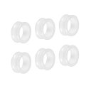 PATIKIL 3.8mm 溝付きセラミックガイドリング 6個 釣り竿修理キット 淡水塩水釣り用 ホワイト