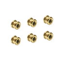 PATIKIL 1.4mm 溝付きセラミックガイドリング 6個 釣り竿修理キット 淡水塩水釣り用 ゴールデン