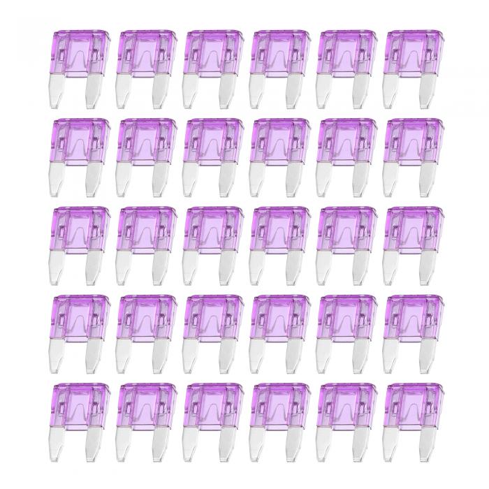 X AUTOHAUX 30個の小型ブレードスタイルヒューズ 3A ブレードスタイルヒューズ 車両用ヒューズ ボート トラ ック SUV RV オートバイ用ヒューズ