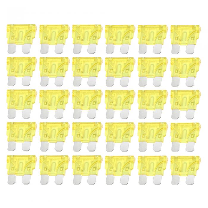 X AUTOHAUX 30個の標準ブレードスタイルヒューズ 20Aブレードスタイルヒューズ 自動車、ボート、トラッ..