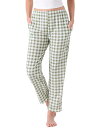 cheibear Womens Plaid Pajama Bottoms Elastic Waist with Pockets Long Sleepwear Lounge Pants Green Plaid XL|詳細画像