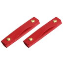 ハンドバッグハンドルラップカバー 荷物グリップ保護 PUレザー スーツケース用 ショッピングバッグ用 13x10 cm レッド 2個