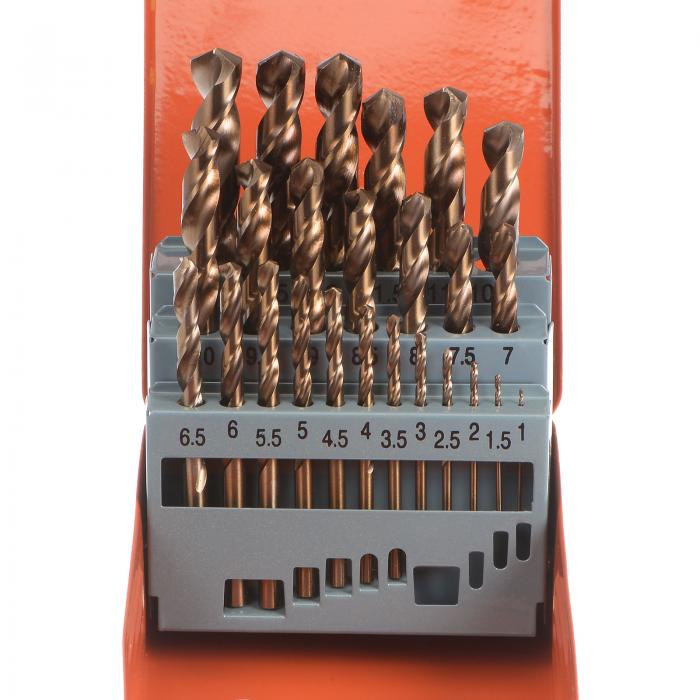 コバルトドリルキット 25サイズ 1mm-13 mmドリル直径 麻花ドリル シャンクドリル スチール アルミニウ..