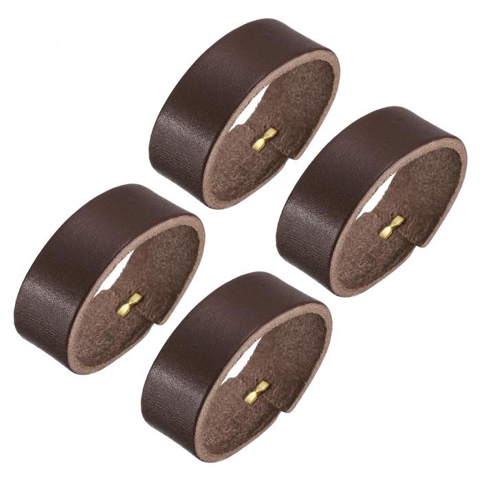 レザーベルトループキーパー リングバックル DIYクラフトバッグベルト固定用 11.5cm外胴ベルトストラッ..