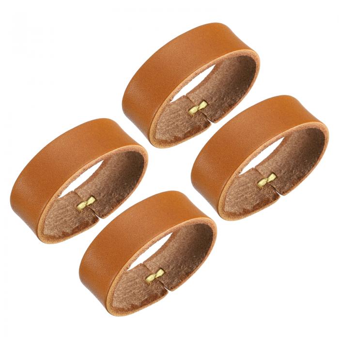 レザーベルトループキーパー リングバックル DIYクラフトバッグベルト固定用 11.5cm外胴ベルトストラッ..