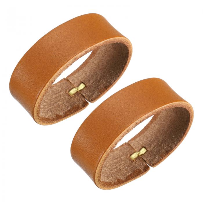 レザーベルトループキーパー リングバックル DIYクラフトバッグベルト固定用 11.5cm外胴ベルトストラッ..