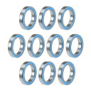 深溝玉軸受 シールベアリング 6702-2RS 15mm x 21mm x 4mm 双密封 クロム鋼 ブルーカバー P6(ABEC3) 10個入り(4)