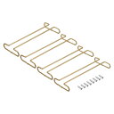 ワイングラスラックアンダーキャビネット 260 mm ステムウェアワイングラスハンギングラック ステンレス鋼 ワイングラスオーガナイザー 収納ハンガー 5 mmステムウェアカラム用 ゴー ルド 4個