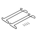 ワイングラスラックアンダーキャビネット 260 mm ステムウェアワイングラスハンギングラック ステンレス鋼 ワイングラスオーガナイザー 収納ハンガー 5 mmステムウェアカラム用 ホワイト 2個