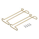 ワイングラスラックアンダーキャビネット 260 mm ステムウェアワイングラスハンギングラック ステンレス鋼 ワイングラスオーガナイザー 収納ハンガー 5 mmステムウェアカラム用 ゴー ルド 2個