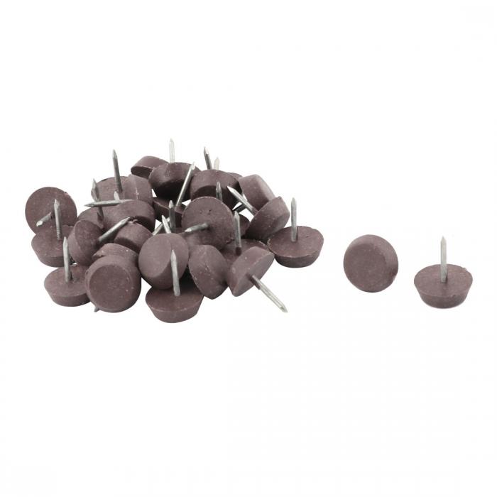 固定脚 チェア用固定脚 足グライド 椅子キャスター 家具アジャスター プロテクター 家具 メタル チップ 丸いベース 椅子 テーブル脚ネイル 15mm径 30個入り