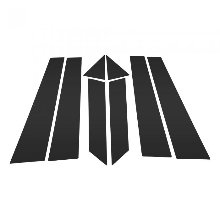 VekAuto ジャガーに対応E-Pace 2018-2024用のドアピラーウィンドウトリムフロントリア左右アンチスクラッチステッカーピラーポストドアアウターエクステリアカバーブラック8個