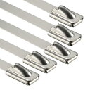 ステンレス 鋼 ジップ タイ 5x599mm ステンレス鋼エキゾーストラップ ロッキング ケーブル メタル ジップ タイ 50個入り(4)
