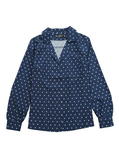 Allegra K シャツ トップス ボタンダウン Vネック ノッチドラペル 長袖 胸ポケット レディース ダークブルー M Allegra K シャツ トップス ボタンダウン Vネック ノッチドラペル 長袖 胸ポケット レディース ダークブルー M