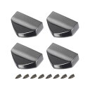 ジッパーテールクリップ 亜鉛合金 ジッパーバックルテールストッパー エンドチップ 革縫製DIYアクセサリー用 16 mm ブラック 4個