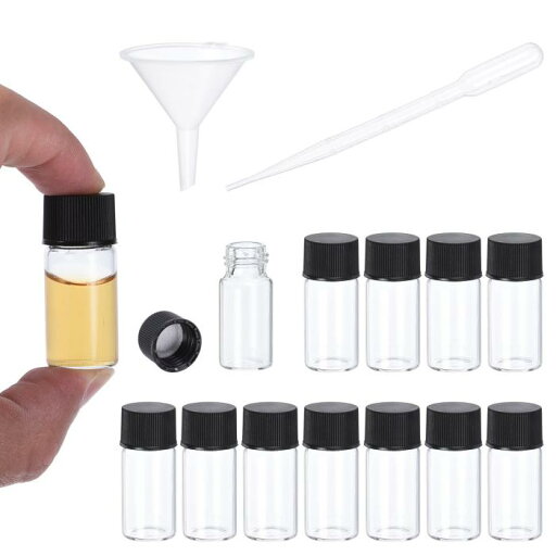PATIKIL 5ml クリアガラスボトル 200個パック サンプルボトル スクリューキャップ付き しやくメディアボトル 10本 ドロッパーと5本 漏れ防止液体ボトル ラボラトリー用 PATIKIL 5ml クリアガラスボトル 200個パック サンプルボトル スクリューキャップ付き しやくメディアボトル 10本 ドロッパーと5本 漏れ防止液体ボトル ラボラトリー用