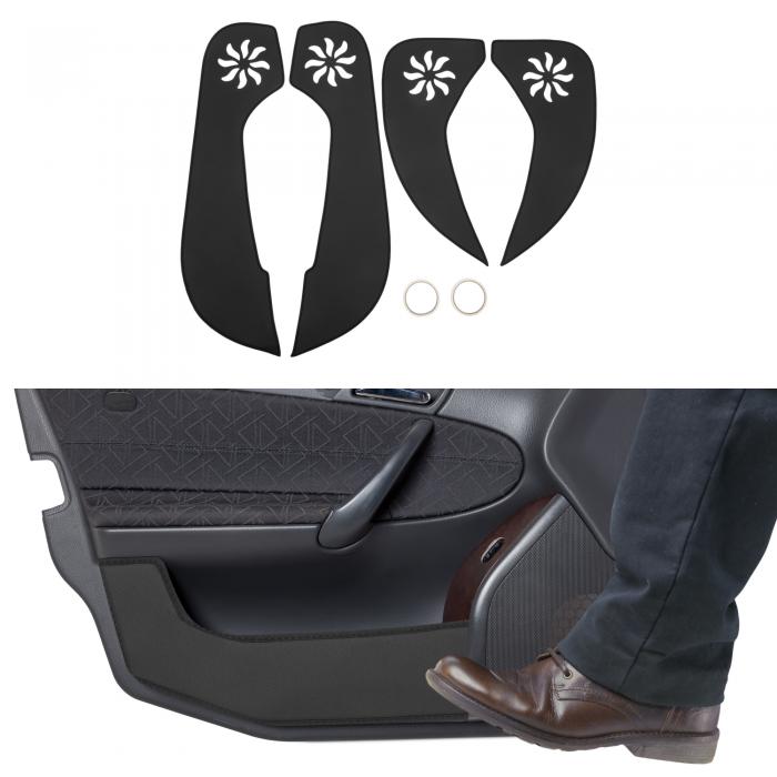 TUCKBOLD ビュイックに対応リーガル2018用のレザーカードアアンチキックパッドステッカー ドアサイドエッジガードプロテクター インテリアアクセサリー ブラック1セット