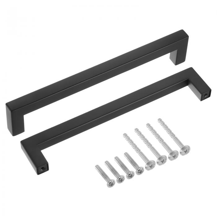 15パックのスクエアバードローハンドル 8"ホールセンターモダンドロアプルキッチンキャビネットプルス..