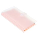 PATIKIL 名刺入れ 1個 プラスチック 携帯カードバインダー ブックネームカードオーガナイザー 女性男性用 ピンク
