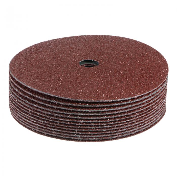 25個入り 24番目の粒度のアルミニウム酸化物樹脂ファイバーディスク 7"x7/8" 金属研磨用研削ディスク ..