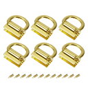 メタルバッグコネクター Dリング付き 6個セット 28mmの財布?ハンガーバックル 財布DIY キーチェーンランヤード 金トーン