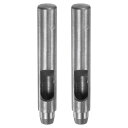 革穴パンチ 10 mm ストレート ラウンドパンチグロメットスナップ リベットセッター レザークラフト服ハンドバッグ生地カーテン用 2個入り