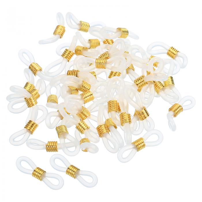 PATIKIL メガネチェーンコネクタ 50個 調整可能 滑り止め シリコーンゴム ストラップホルダー チェーンエンドループ レディース メンズ メガネ サング...