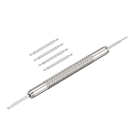 時計バンドピン交換キット ステンレス鋼 19 mm 時計スプリングバーピン 4個 直径1.5 mmスプリングバー取り外しツール付き 時計バンドピン交換キット ステンレス鋼 19 mm 時計スプリングバーピン 4個 直径1.5 mmスプリングバー取り外しツール付き
