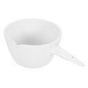 PATIKIL 50ml 磁器るつぼ皿 セラミック 蒸着ボウル カップ ポット ハンドル付き 溶解 鋳造 精錬用