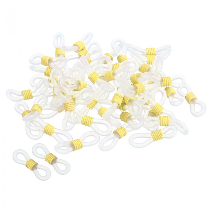 PATIKIL メガネチェーンコネクタ 50個 調整可能 滑り止め シリコーンゴム ストラップホルダー チェーンエンドループ レディース メンズ メガネ サング...