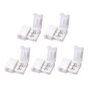 3528 LED ストリップ コネクタ 8mm 2P LED 単色 3528 ストリップ ライト用 ストリップ コネクタ アダプター 5個入り(4)