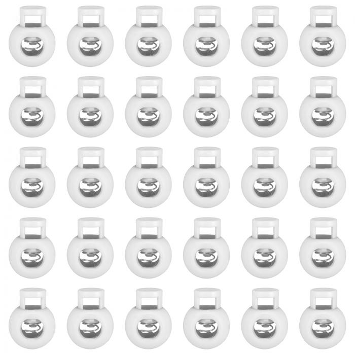 50個のプラスチックコードロック、シングルホールスプリングトグルストッパークリップ、ドローストリング、パラコード、バッグ、衣類、手袋のストリングロック交換用、ホ...