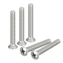 オーバルヘッドプラス機械ネジ M6x45 mm 304ステンレス鋼 わずかに上げ皿ネジ 25個(4)
