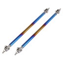 X AUTOHAUX 車の調整可能なフロントバンパーリップスプリッター ストラットタイロッドバー ユニバーサル 280 mm-330 mm マルチカラー 2個