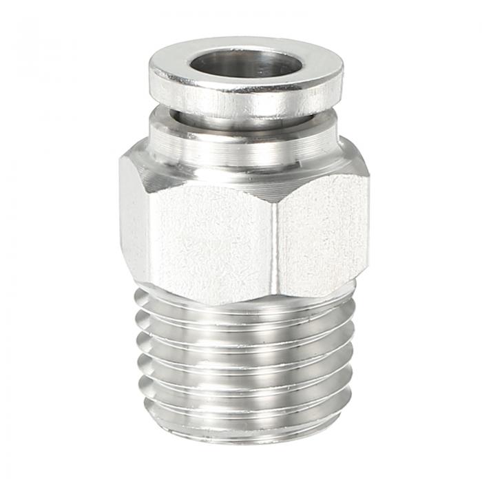 プッシュ ツー コネクト フィッティング 1個 304ステンレス スチール PC オス ストレート 1/4