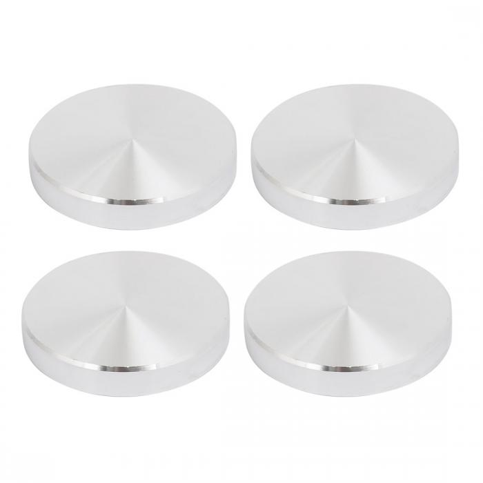 アルミニウムディスク ガラストップアダプター 10×60mm M10 シルバートーン 4個入り