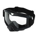 RATCHROLL バイク ゴーグル オートバイゴーグル 防塵防風 広い視野 UVカット 耐衝撃 ヘルメット対応 アウトドア スポーツ スキー 男女兼用 1個 黒 透明
