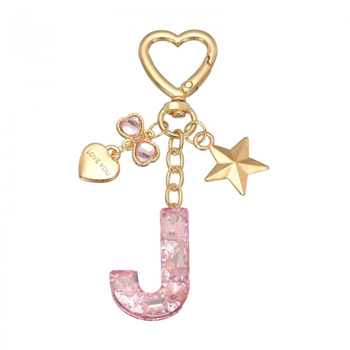 PATIKIL キーチェーン キーホルダー イニシャルレター かわいいデコレーション カップの飾り キーチェーン装飾 バックパック ハンドバッグ 財布用 レター...