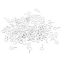 スモールネジアイピン フック ミニアイレットネジ 5x10x1.2 mm セルフタッピングねじ ジュエリー製作 パーツDIYクラフト用 ホワイト 300個