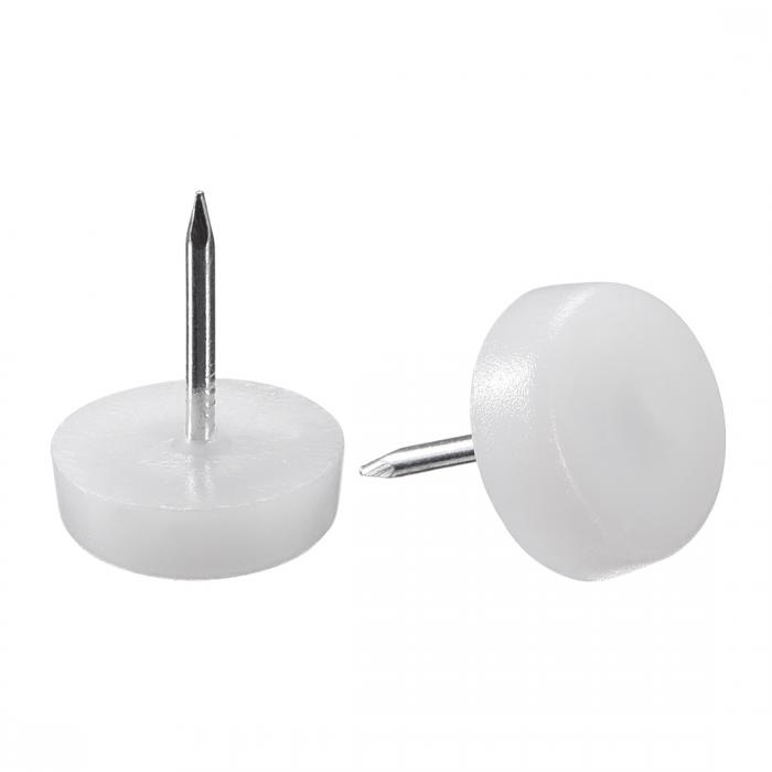 家具足ネイル 足グライド 固定脚 プロテクター パッド 16mmの直径 ホワイト プラスチック 20個