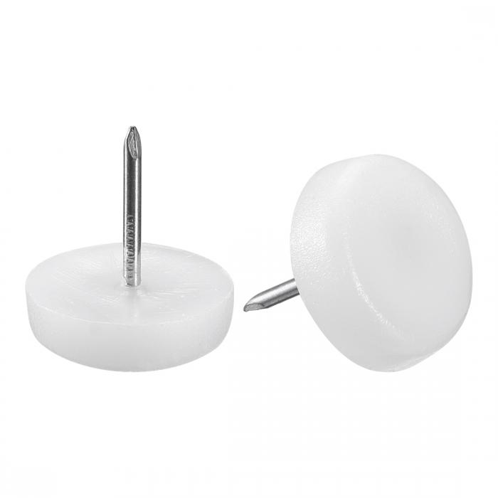 家具足ネイル 足グライド 固定脚 チェア用 椅子 テーブル プロテクター パッド 22mmの直径 ホワイト プ..