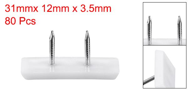 家具足ネイル 足グライド 固定脚 チェア用 椅子 テーブル プロテクター パッド 正方形 31mm x 12mm 80個