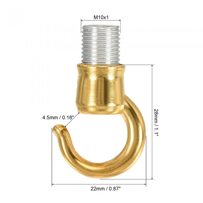 ソウテン 合金天井フックフィクスチャアクセサリー 22 mmx28 mm シャンデリア天井ペンダントライトプレート用 電気泳動ゴールド