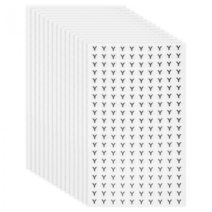 PATIKIL アルファベットステッカー 15枚 13 mm 小文字 Y 粘着式文字ラベル 丸型紙文字サイン スクラ ップブッキング整理 DIYプロジェクト用 ...